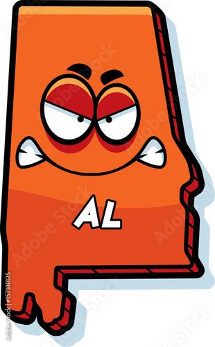Cartoon Angry Alabama