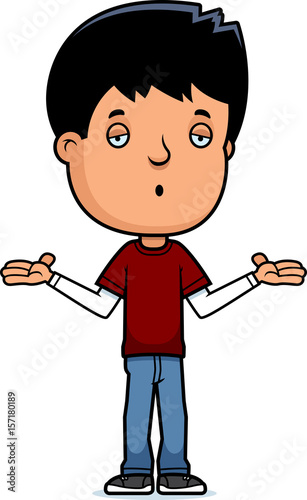 Teen Boy Shrug