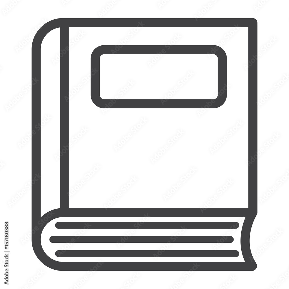 Book line icon, Education and school, vector graphics, a linear pattern on a white background, eps 10. Book line icon, Education and school, vector graphics, a linear pattern on a white background, eps 10.