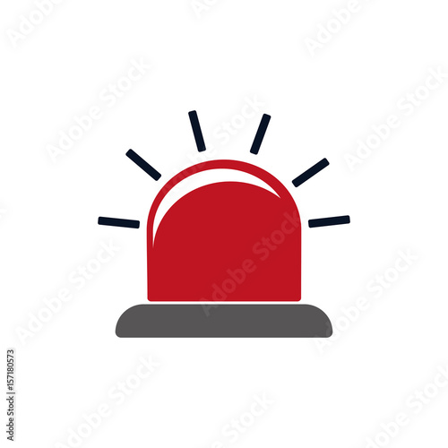 siren icon over white background. vector illustration