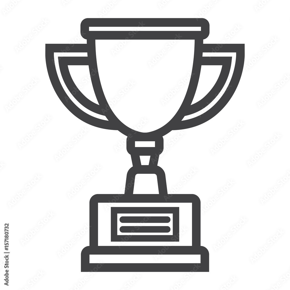 Trophy Cup Shaped Icon On A White Background Vector, A Lineal Icon  Depicting Nba Trophy On White Background, Vector Illustration By Flat Icon  And Dribbble, Behance Hd PNG and Vector with Transparent