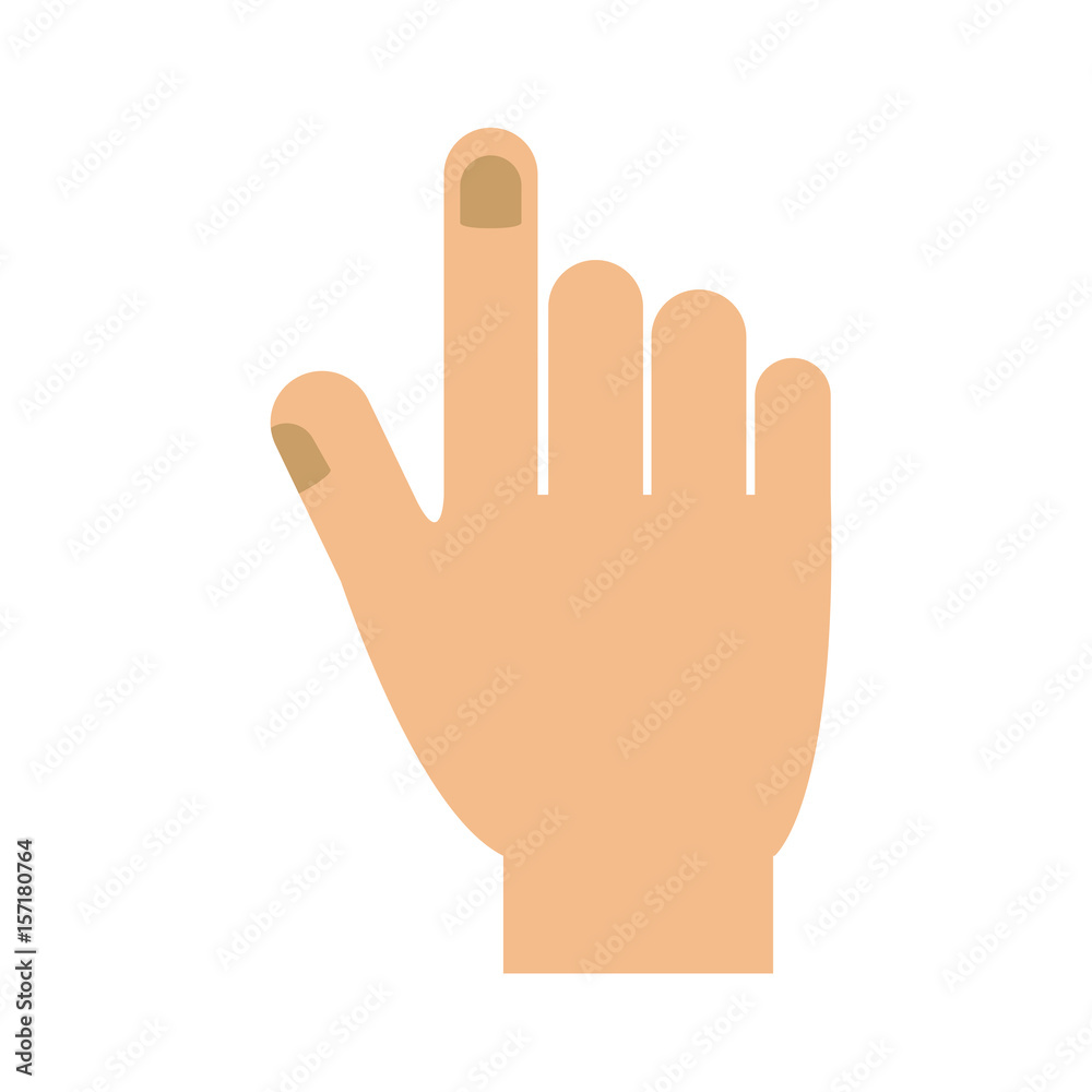 Human hand icon over white background. vector illustration Human hand icon over white background. vector illustration