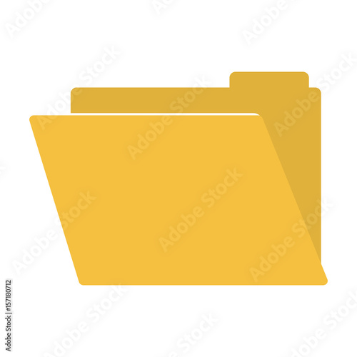document folder icon over white background. vector illustration
