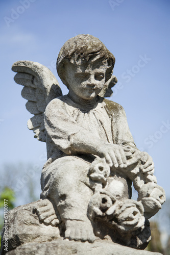 Guardian angel statue as a symbol of strength, truth and faith. © zwiebackesser