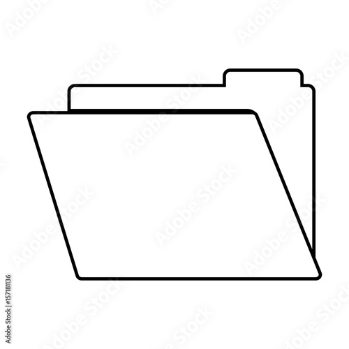 document folder icon over white background. vector illustration