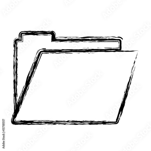 document folder icon over white background. vector illustration