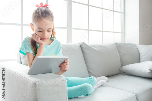  Young teenager girl alone at home childhood