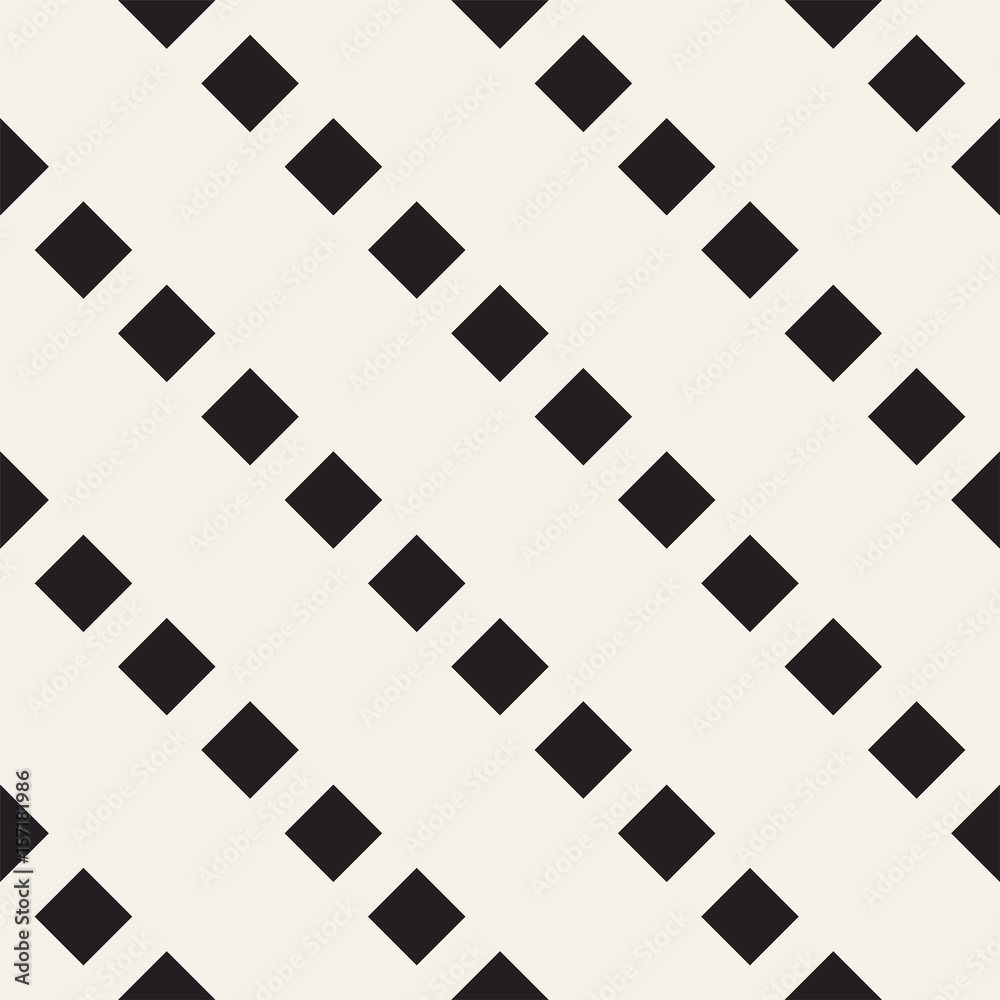 Crosshatch vector seamless geometric pattern. Crossed graphic rectangles background. Checkered motif. Seamless black and white texture of crosshatched lines.
