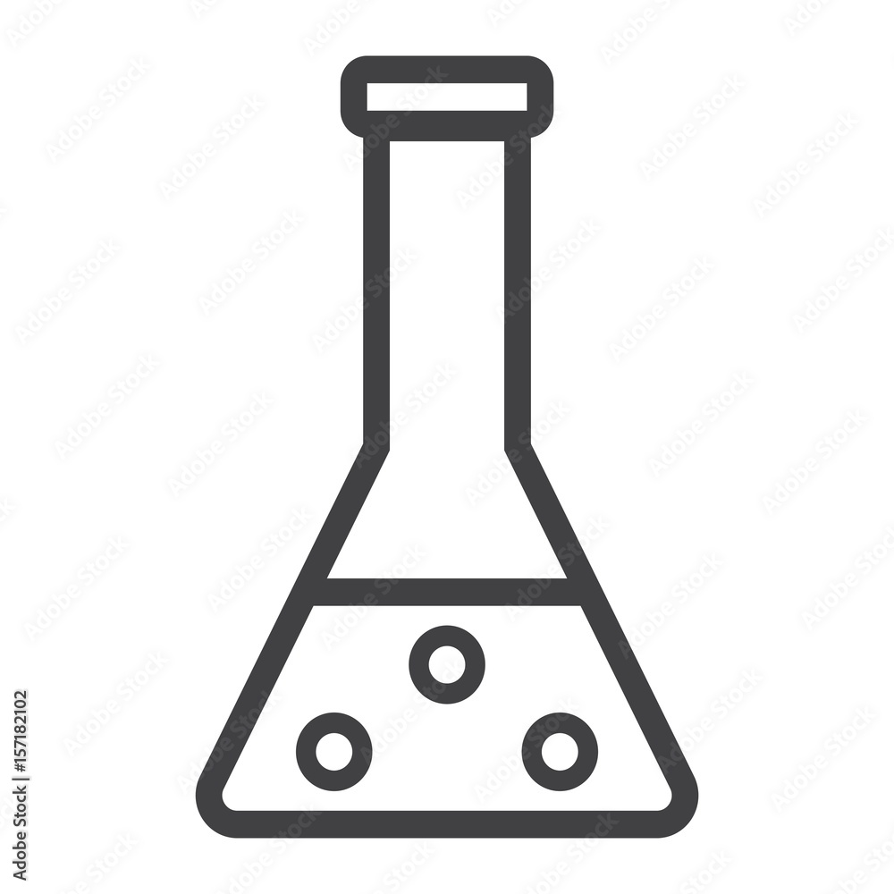 Chemistry line icon, laboratory and test tube, vector graphics, a linear pattern on a white background, eps 10. Chemistry line icon, laboratory and test tube, vector graphics, a linear pattern on a white background, eps 10.