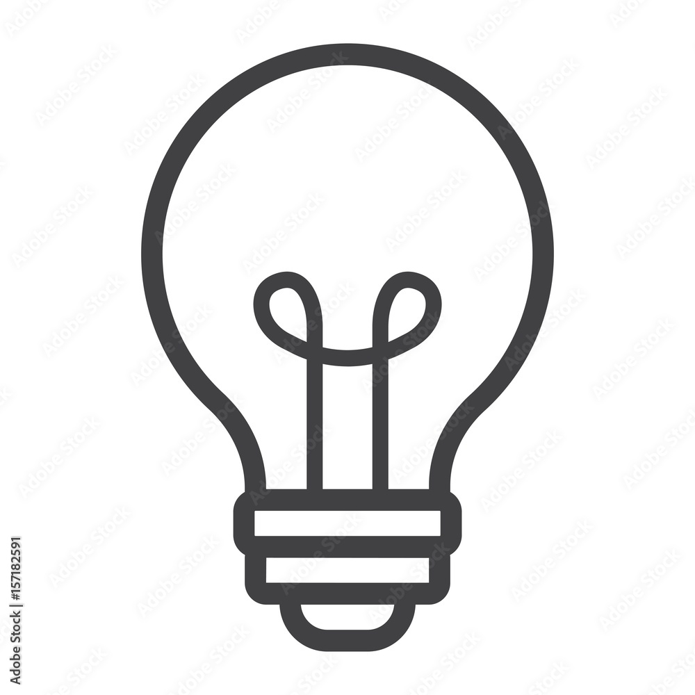 Light Bulb line icon, lamp and idea, light vector graphics, a linear  pattern on a white background, eps 10. Stock Vector | Adobe Stock