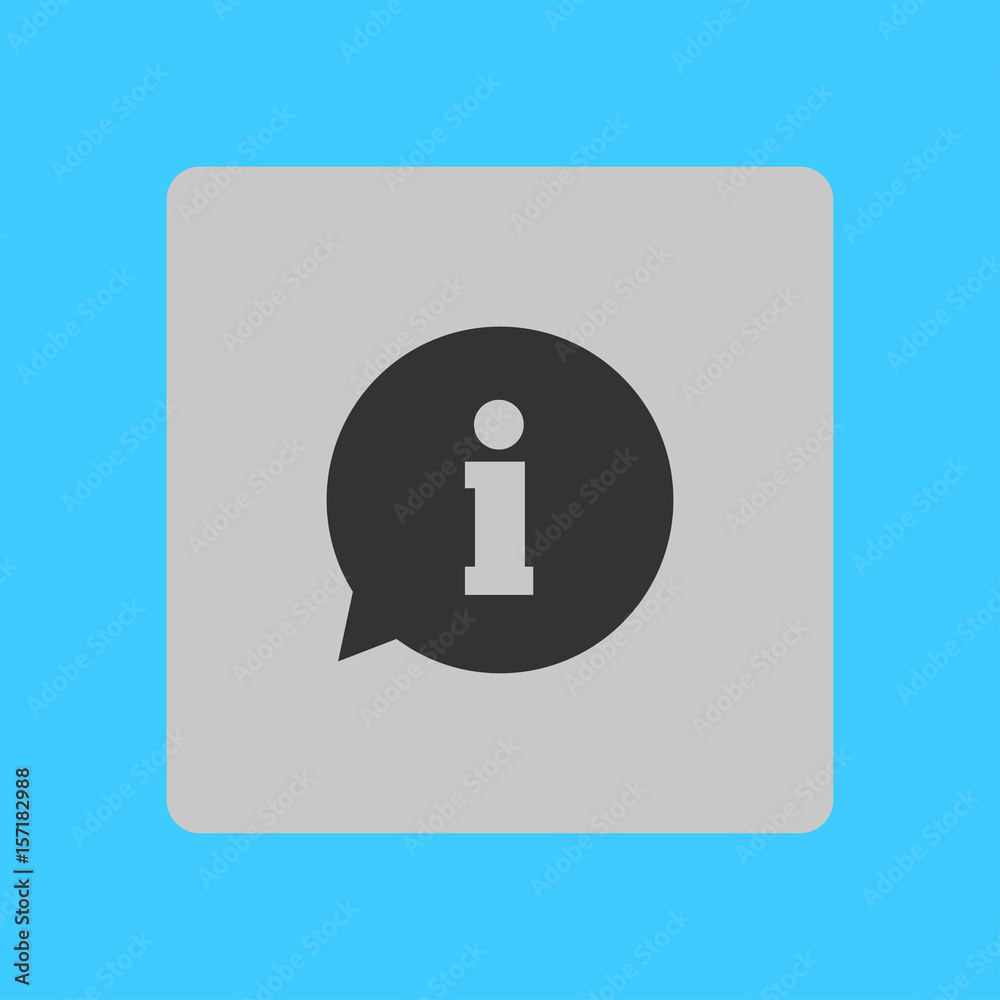 Info speech bubble symbol. Flat design style. Info speech bubble symbol. Flat design style.