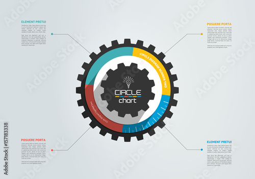 Circle infographic chart, diagram, scheme.