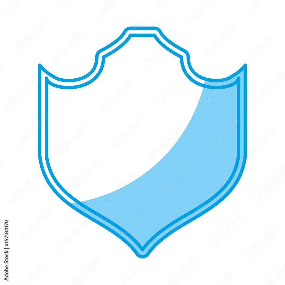 shield icon over white background. vector illustration