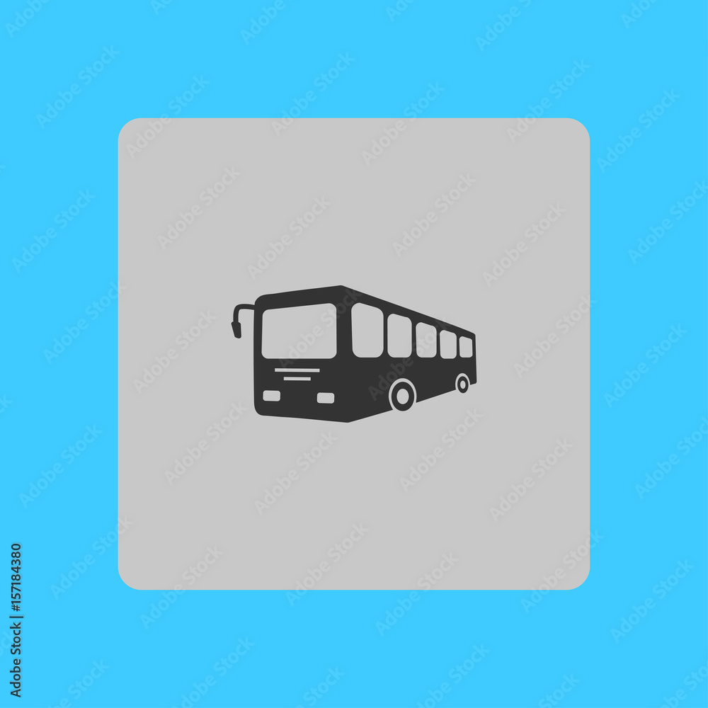 Bus sign icon. Public transport symbol. Flat design style. Bus sign icon. Public transport symbol. Flat design style.