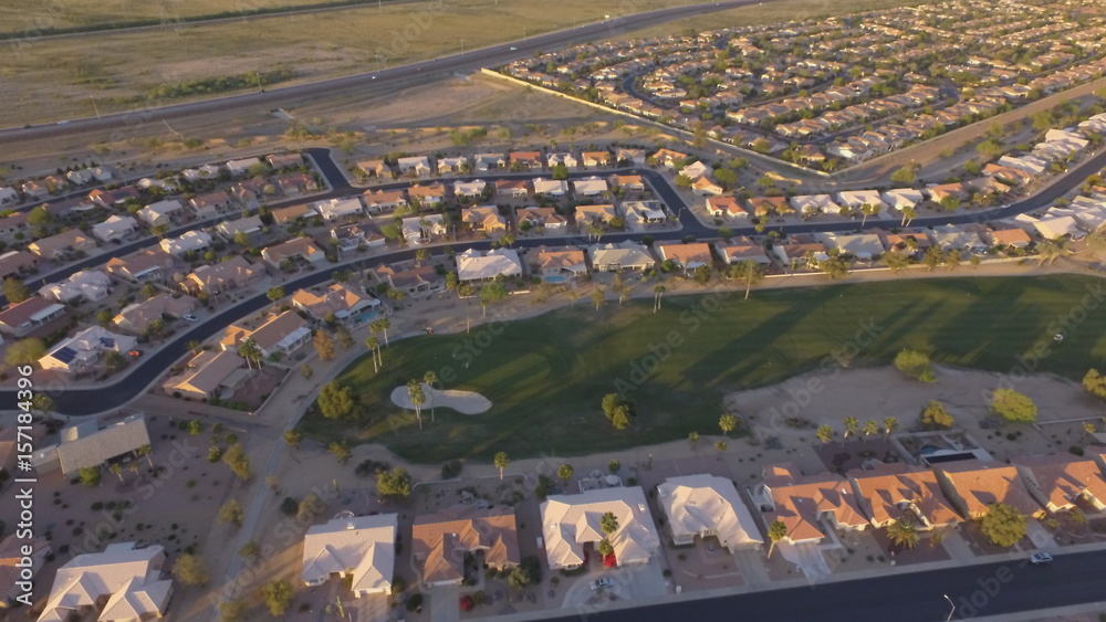 Phoenix Arizona Aerial View of Houses