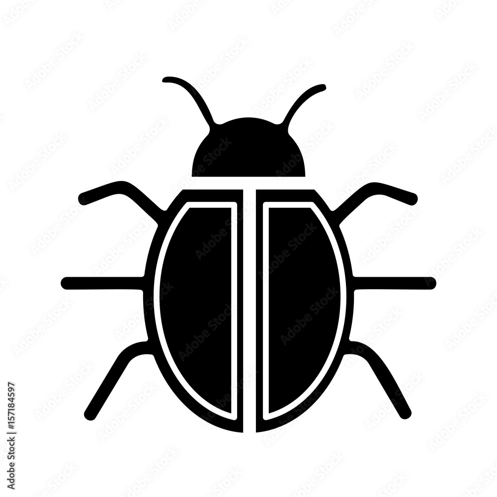 bug icon over white background. vector illustration bug icon over white background. vector illustration