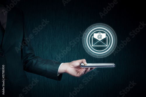 Concept of sending message wireless using smartphone