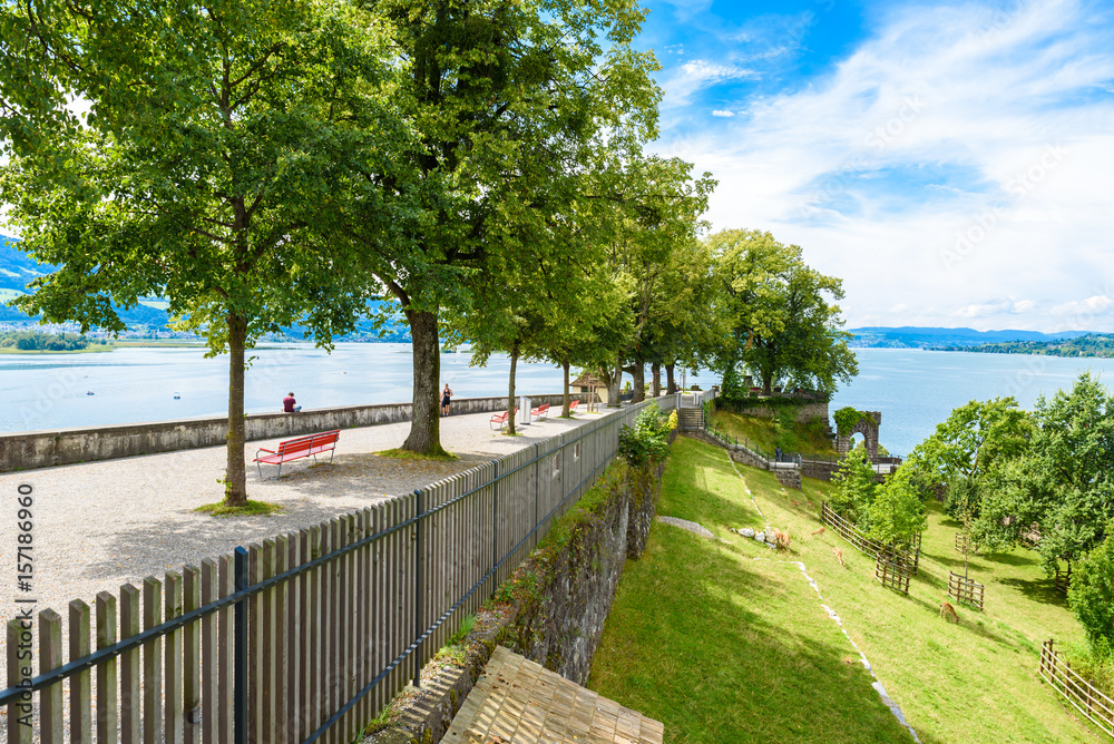 Rapperswil City at lake Zuerich, Switzerland - travel destination in Europe Rapperswil City at lake Zuerich, Switzerland - travel destination in Europe