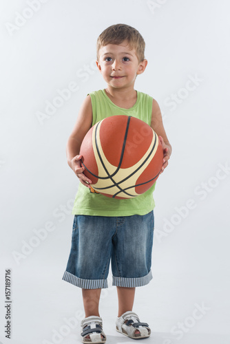 Little basketball player