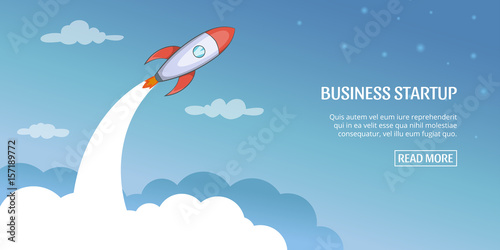 Business plan startup concept, cartoon style