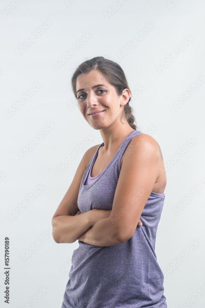 Obraz premium Young woman with sportswear