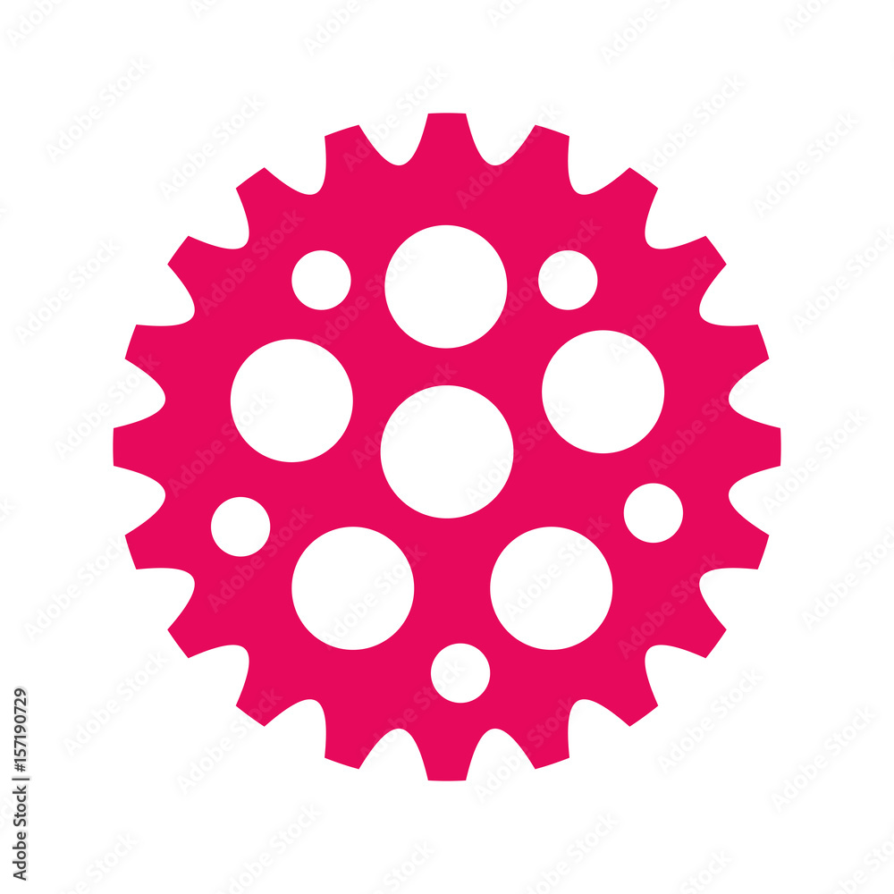 gear wheel icon over white background. vector illustration gear wheel icon over white background. vector illustration