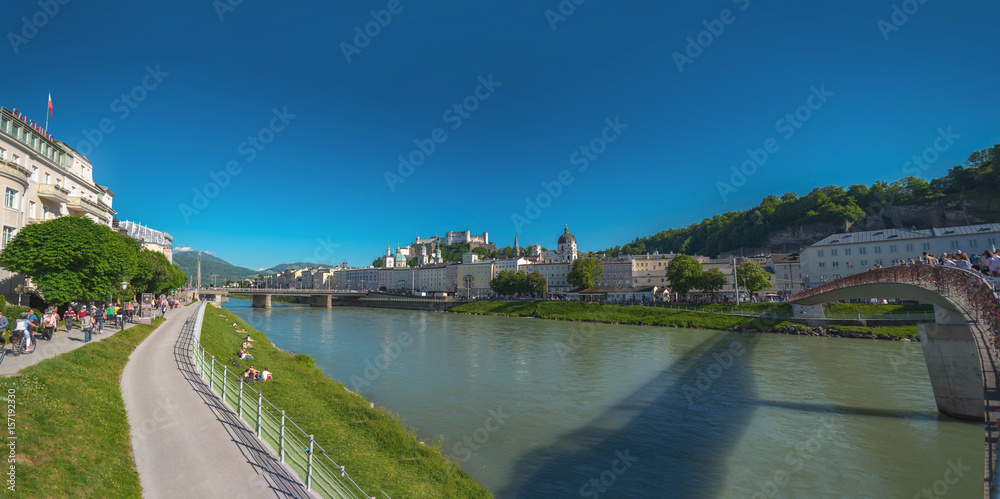 Historische Stadt Salzburg, Panorama, Aussicht, 