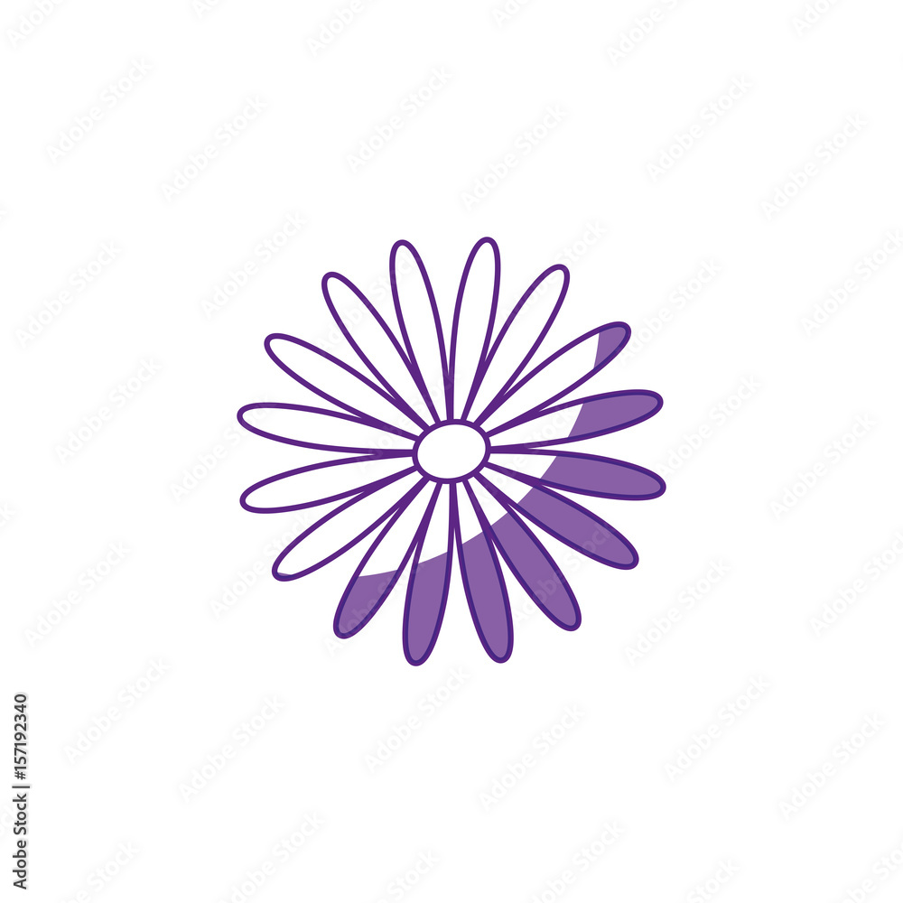 flower icon over white background. vector illustration
