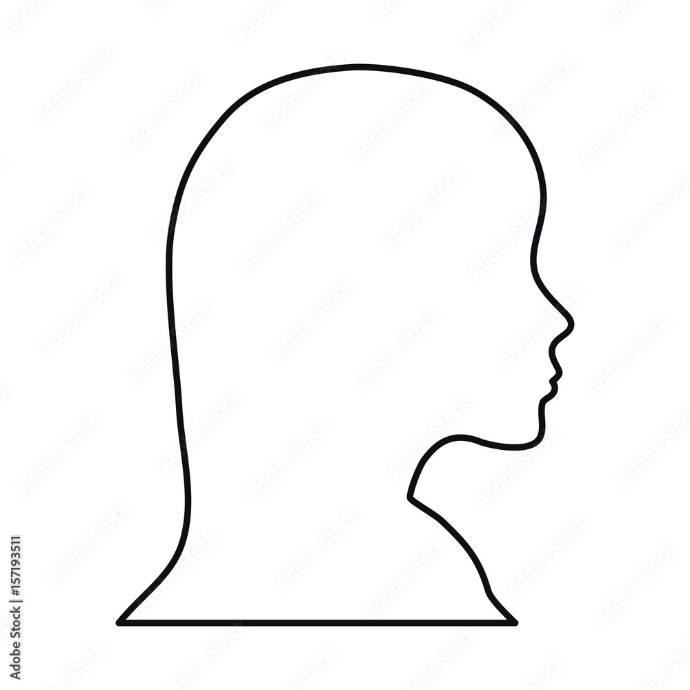 human head icon over white background. vector illustration human head icon over white background. vector illustration