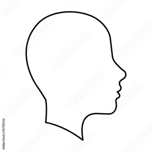 human head icon over white background. vector illustration © djvstock