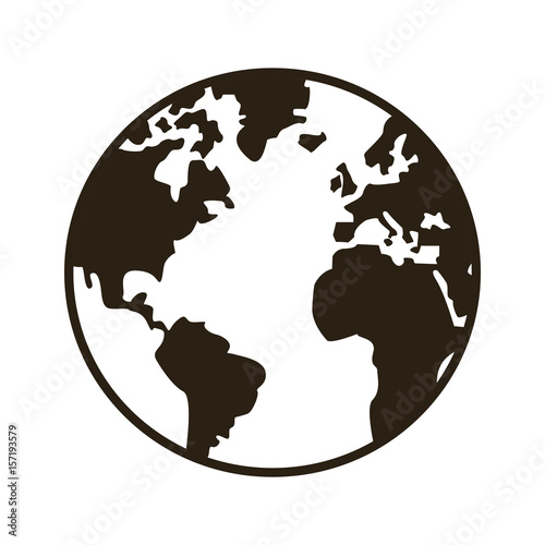 global earth map world geography image vector illustration