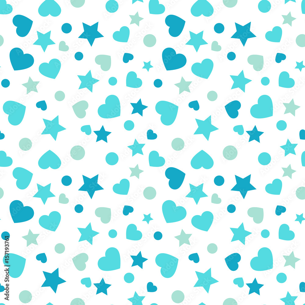 Seamless pattern with heart , dot and star. Vector repeating texture. Seamless pattern with heart , dot and star. Vector repeating texture.