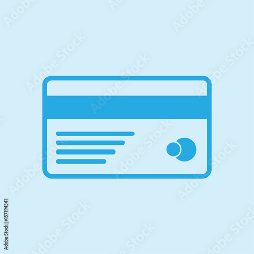 Vector credit card icon. Flat design style.