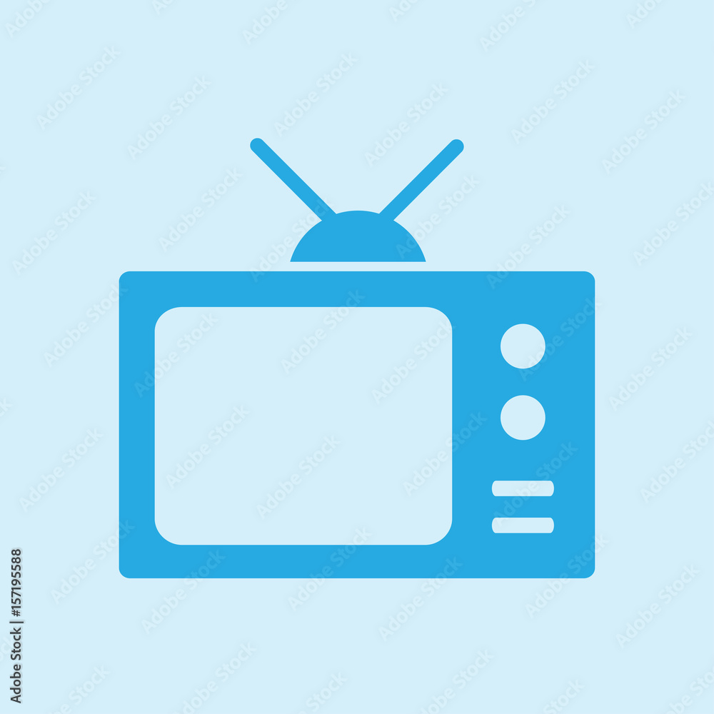 Tv icon. Flat design style. Icon of mass media. Tv icon. Flat design style. Icon of mass media.