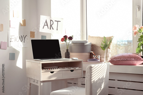 Creative workplace near win...