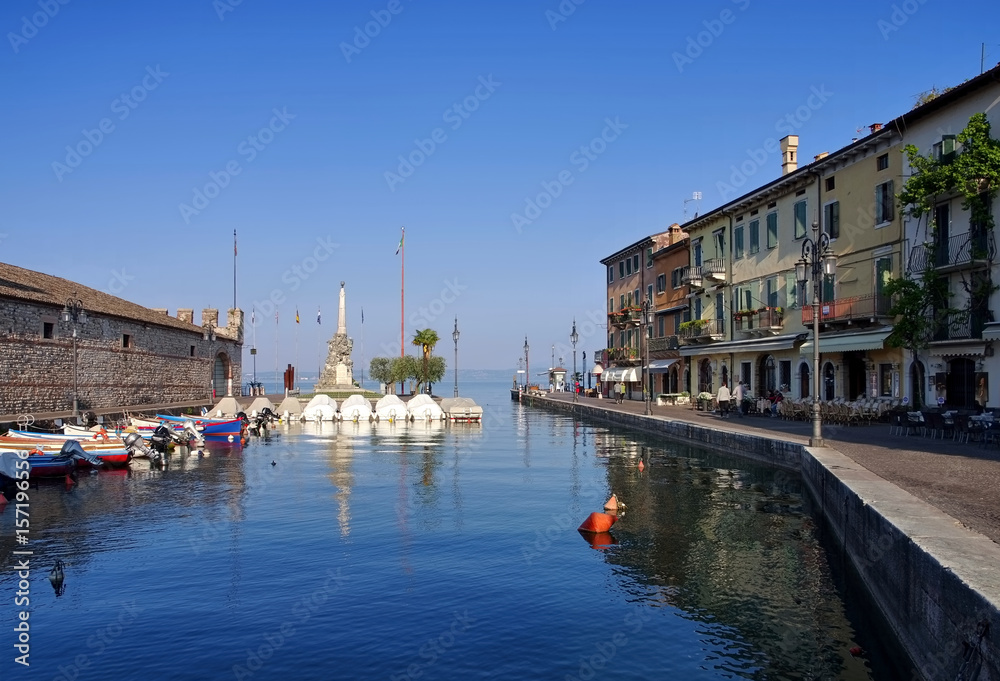 Lazise Hafen - Lazise harbour on Lake Garda in Italy