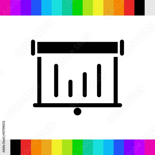 lectern with microphone icon stock vector illustration flat design