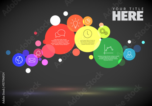 Infographic template with circles