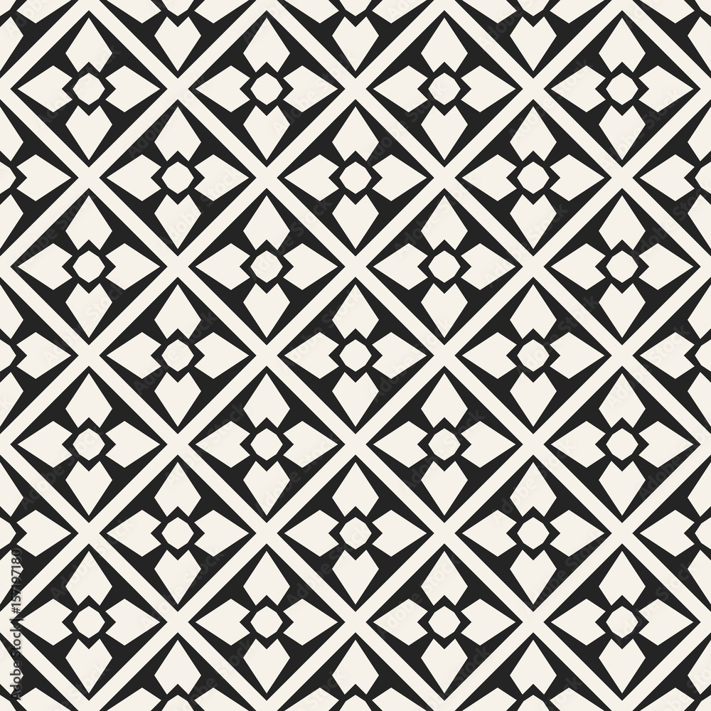Abstract concept vector monochrome geometric pattern. Black and white minimal background. Creative illustration template. Seamless stylish texture. For wallpaper, surface, web design, textile, decor. Abstract concept vector monochrome geometric pattern. Black and white minimal background. Creative illustration template. Seamless stylish texture. For wallpaper, surface, web design, textile, decor.
