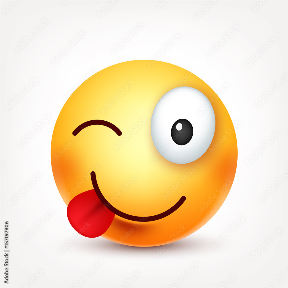 Smiley,smiling ,happy emoticon. Yellow face with emotions. Facial expression. 3d realistic emoji. Funny cartoon character.Mood. Web icon. Vector illustration. Smiley,smiling ,happy emoticon. Yellow face with emotions. Facial expression. 3d realistic emoji. Funny cartoon character.Mood. Web icon. Vector illustration.