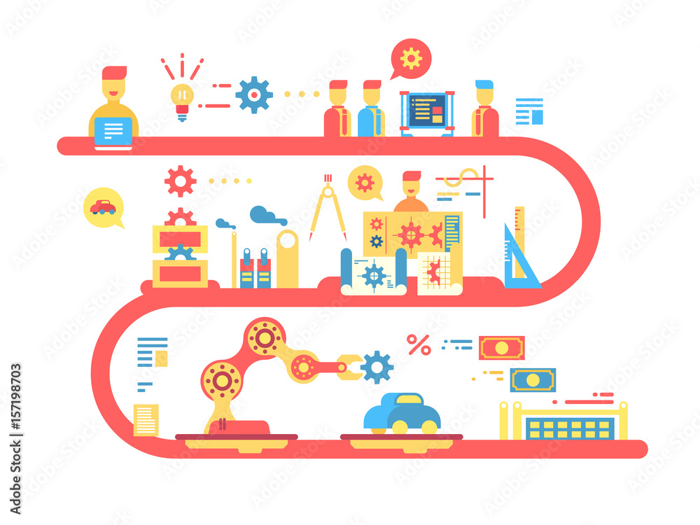 Strategy design flat concept Strategy design flat concept