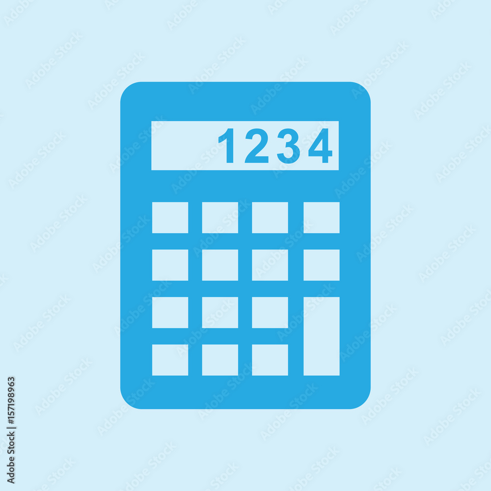Calculator icon. Calculate the cost price. Flat design style. Calculator icon. Calculate the cost price. Flat design style.