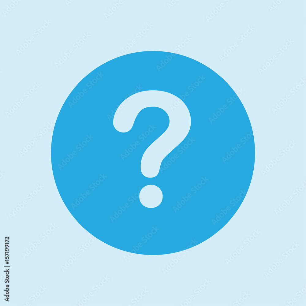 Question mark sign icon. Help symbol. FAQ sign. Flat design style. Question mark sign icon. Help symbol. FAQ sign. Flat design style.