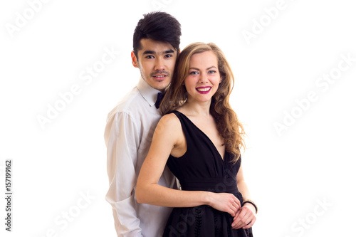 Young couple in formal dresses 