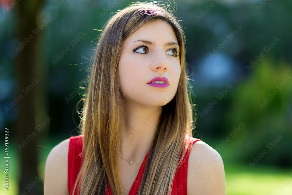 Beautiful young woman outdoor Beautiful young woman outdoor