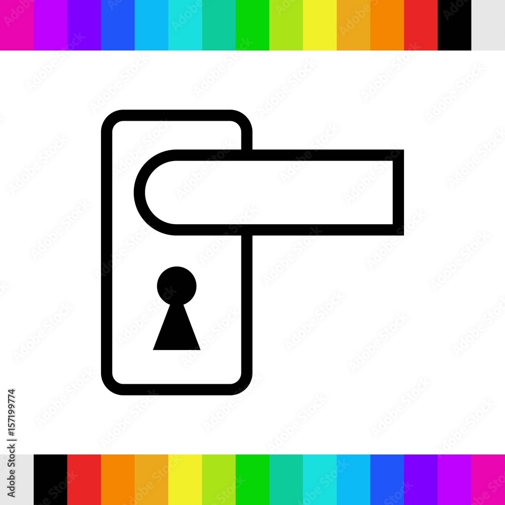 door handle icon stock vector illustration flat design door handle icon stock vector illustration flat design