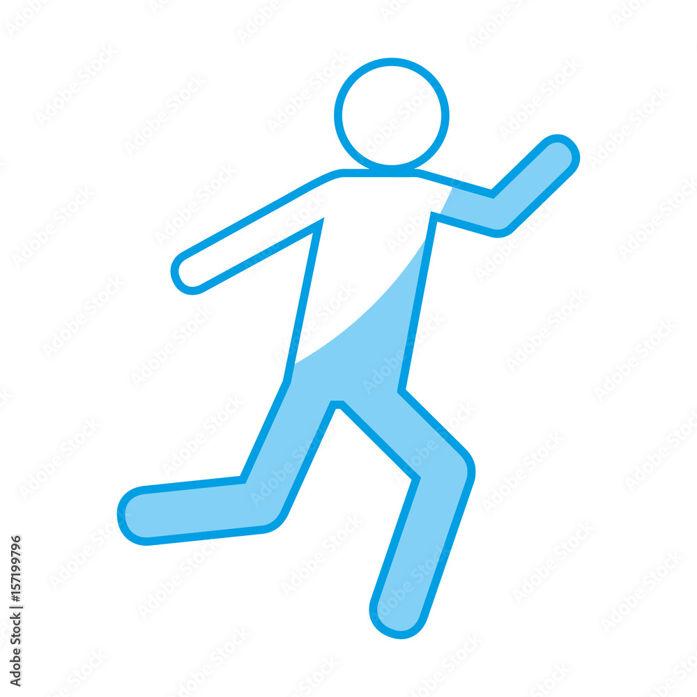 pictogram man running icon over white background. vector illustration pictogram man running icon over white background. vector illustration