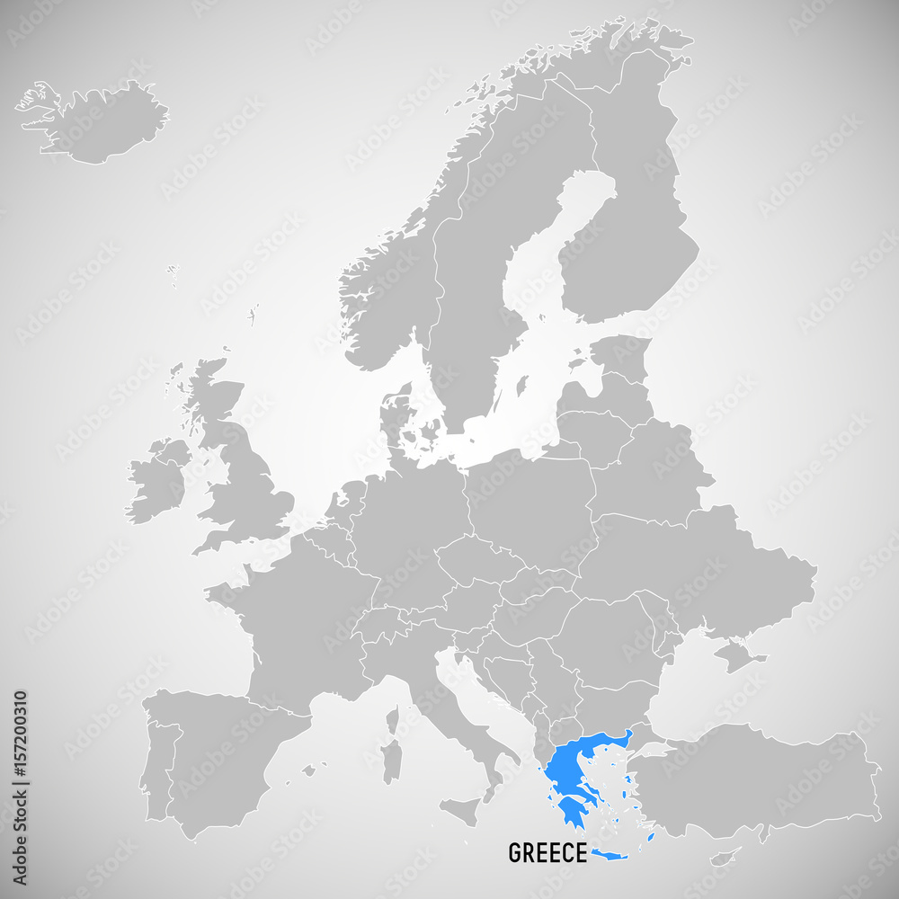 Fototapeta Grecja - mapa