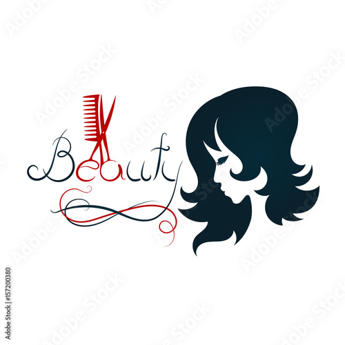 Silhouette for beauty salon and hairdresser