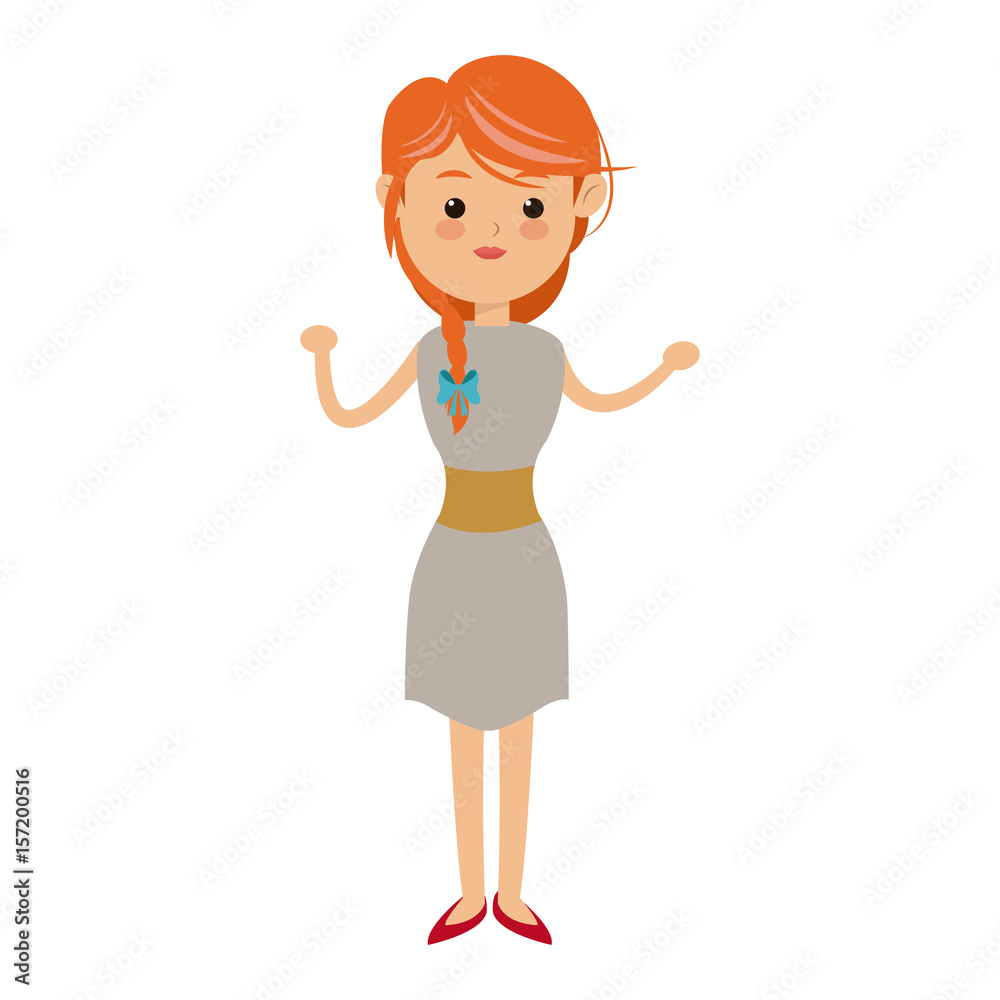 character woman femlae adult parent family member vector illustration